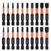 26-teiliges 1/4" Sechskant Schaft Torx Bit Set, 25mm & 50mm, Massiv & Hohl, S2 Legierter Stahl