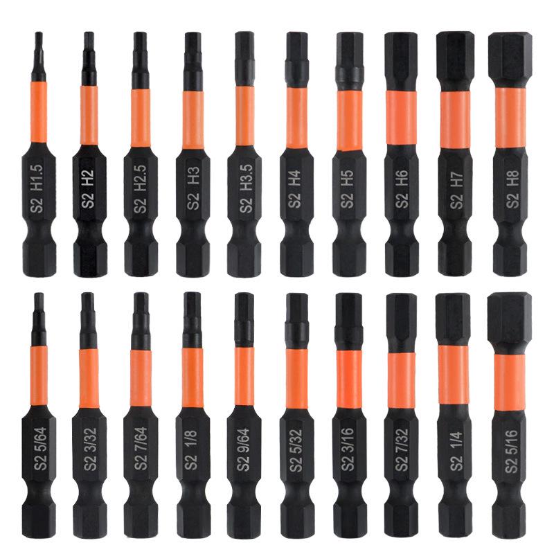 26-teiliges 1/4" Sechskant Schaft Torx Bit Set, 25mm & 50mm, Massiv & Hohl, S2 Legierter Stahl