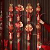Chinese New Year Lion Dance Pendant with Tassel Spring Festival Wall Hanging Ornament Door Bell Horse Year Lunar New Year Decor