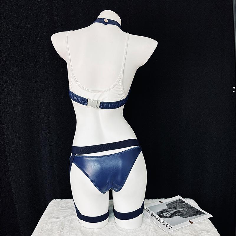 Sexy Women Swimwear Bikini Girls Leather Combat Suit Uniform Anime Game Cosplay Costume Swimsuit Underwear For Holiday Clothing