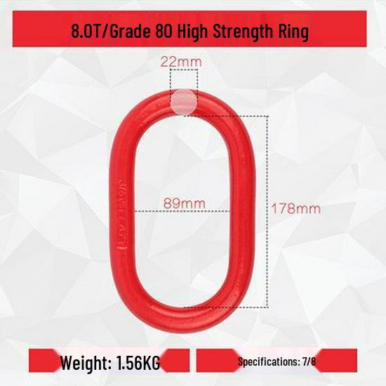 Heavy Duty Lifting Chain Connector with Eye Ring and Snap Hook