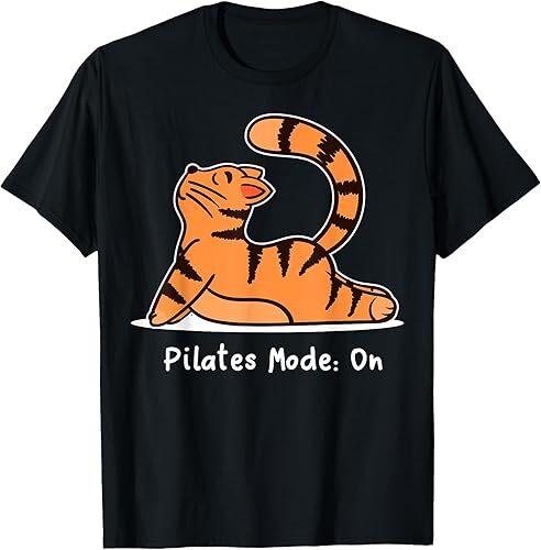 Funny Pilates Cat Fitness Workout Training Exercises Gift T-Shirt