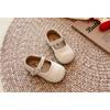 Kids Girls British Style Solid Color Soft Sole Casual Princess Leather Shoes