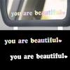 1pc Car Makeup Mirror you are beautiful Styling Interior Sticker Rear View Mirror Creative Decoration Decal Auto Accessories