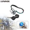 LINGQI RACING 4 Wires Iron Ignition Keys Switch Start Lock For Go Kart ATV Quad Dirt Bike Scooter Replacement Motocross Parts