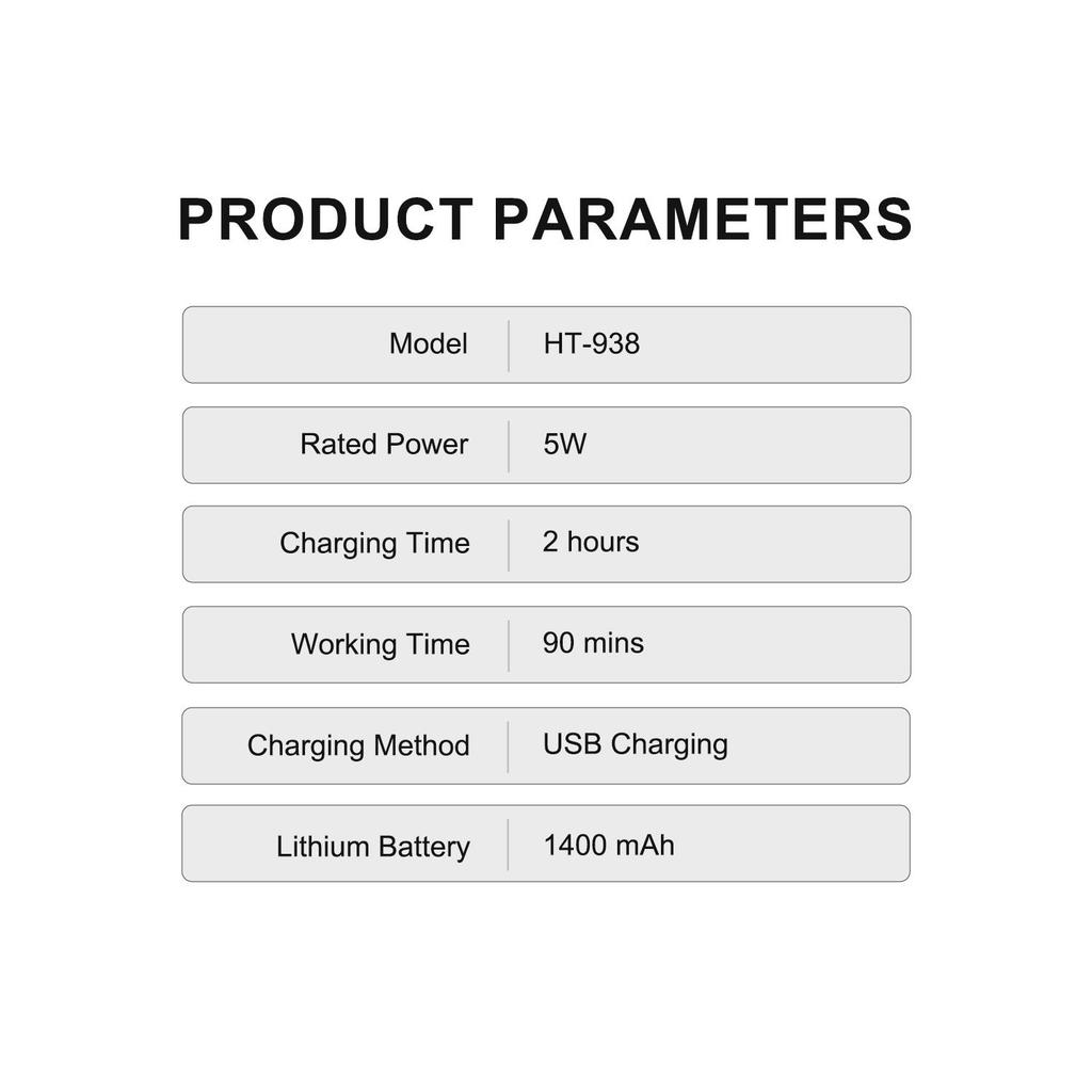 Hatteker 2-in-1 Electric Shaver & Hair Trimmer for Men Multi-Speed Adjustable Razor with Waterproof Design Long-Lasting Battery & Skin-Care System