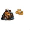 Nativity Scene Sculpture 2D Acrylic Ornament Animal Statue Resin Base Desktop Figurine Pig