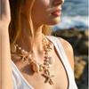 Starfish Necklace Pearl Seashell Conch Multi Charm Gold Necklaces for Women Fashion Jewelry Beach Summer Accessories Choker Gift