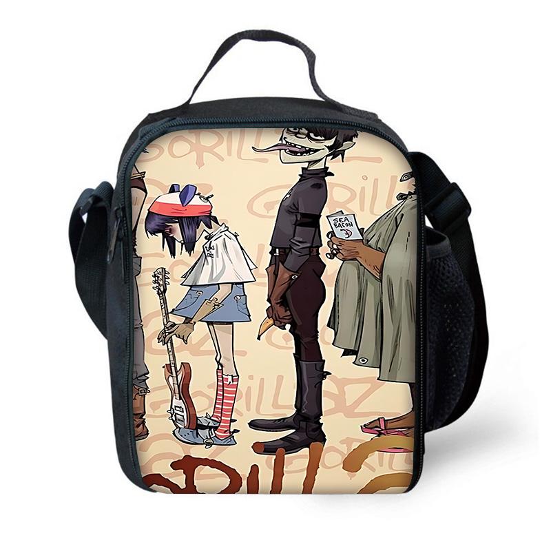 Child School Virtual Character Gorillazs-Backpack with Lunch Bags ,Pencil Bags ,School Bags for Boys Girls Best Gift