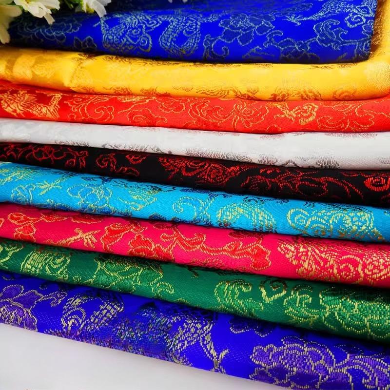 Wide 90cm Dragon Pattern Series of Brocade Fabric for Ancient Hanfu Cosplay Kimono Tang Suit Cheongsam and Silk Brocade Clothing