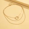 Stylish and Simple Multi-layer Ring Geometric Collar Necklace Multi-layer Women's Fashion Necklace 1
