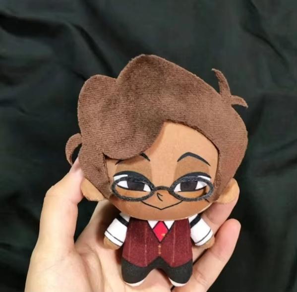 Vox Alastor Katoen Pluche Sleutelhanger 10Cm Knuffelpop Hazbin El Fanmade Chibi Figuur Bedel Sleutelhanger Hanger Cadeau Voor Anime Liefhebber