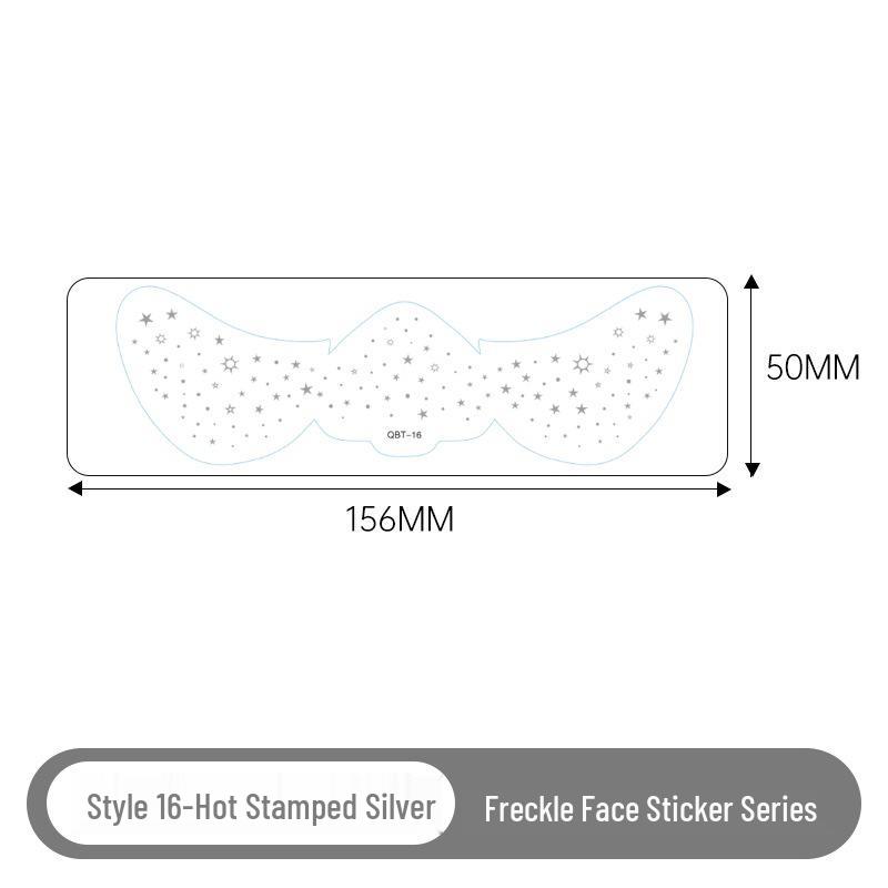 Gold & Silver Glitter Waterproof Christmas Freckle Tattoo Stickers for Party Makeup