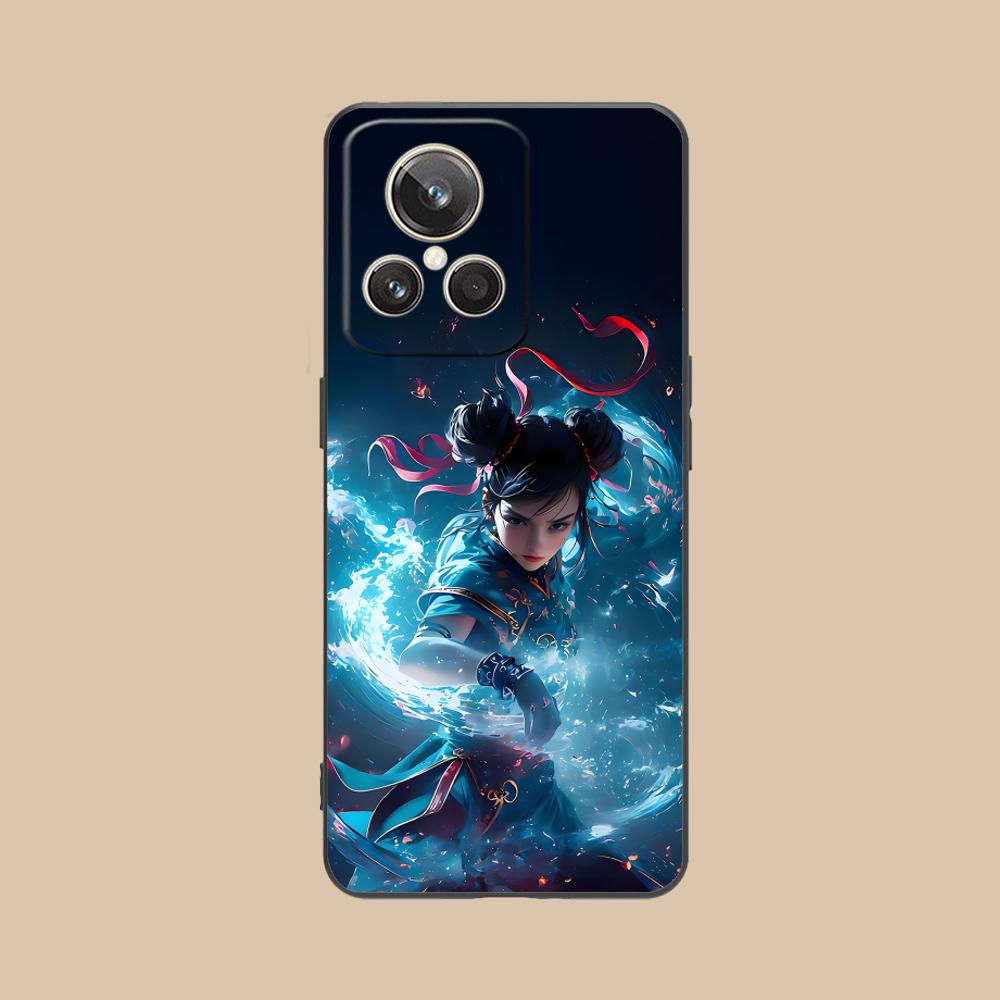 Street Fighter Chunli Phone Case for Realme 15 14 13 12 11 10 9 Pro Plus T i Lite 5G Colorful Printing Cover Luxury Pretty Cover