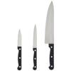 High-Carbon Stainless Steel Kitchen Knife Set | Triple Rivet Handle | Set of 3 (Silver)