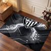 Athletic Bilbao Football Print Crystal Velvet Rug, Comfortable Water Absorbent Non Slip Indoor Floor Carpet