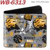 Sports Ball Bifold Wallet Football Basketball Rugby Pattern Student Coin Purse Card Holder Leather Short 1pcs