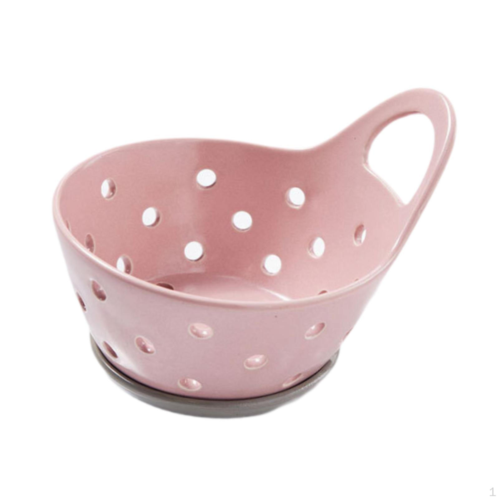 

Fruit Basket Colander Drainage Bowl Strainer for Countertop Vegetable Home розовый