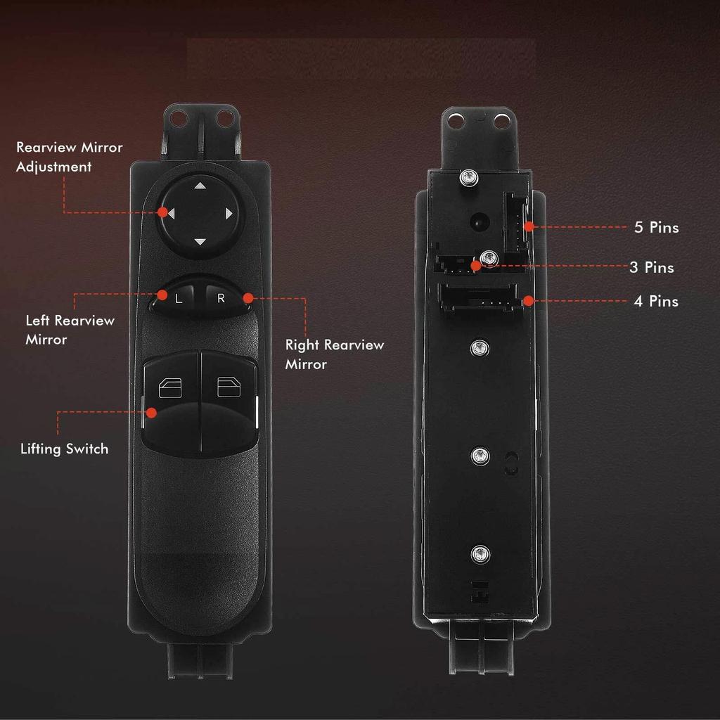 Reliable Power Window Switches Designed for W906 Sprinter Ensuring Fast Ascend Descend Speed A9065451213 A9065450213 68042382AA 68010050AA