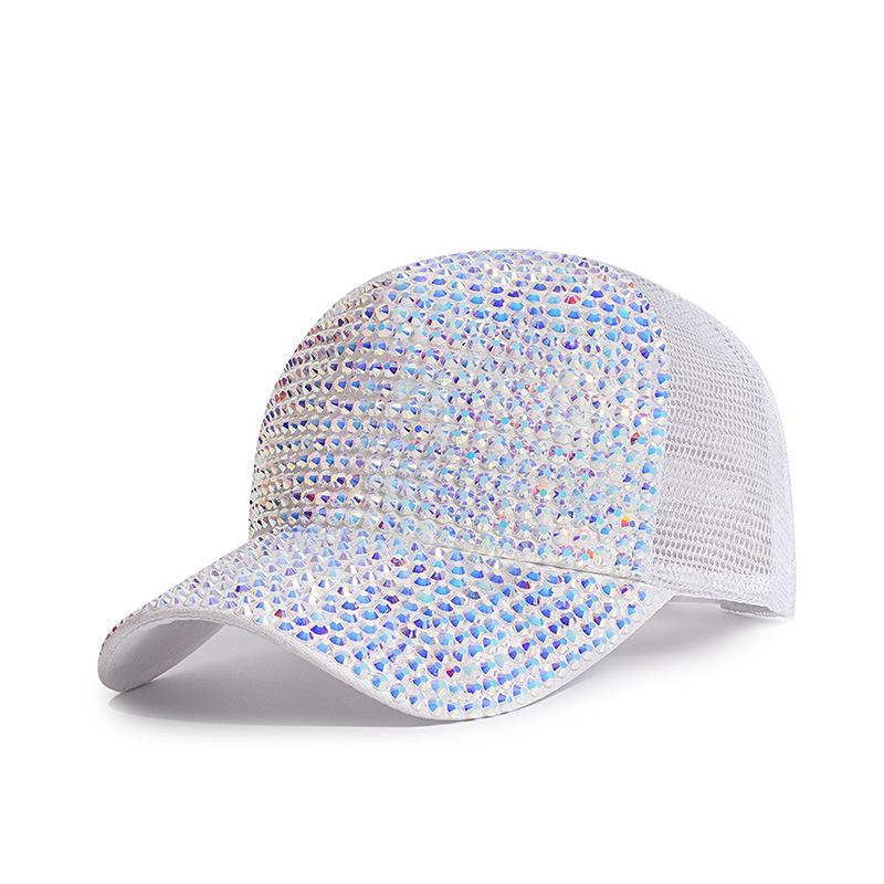 Damen Baseballkappe im koreanischen Stil mit Strass-Netz - TikTok Influencer Mode Sonnenhut
