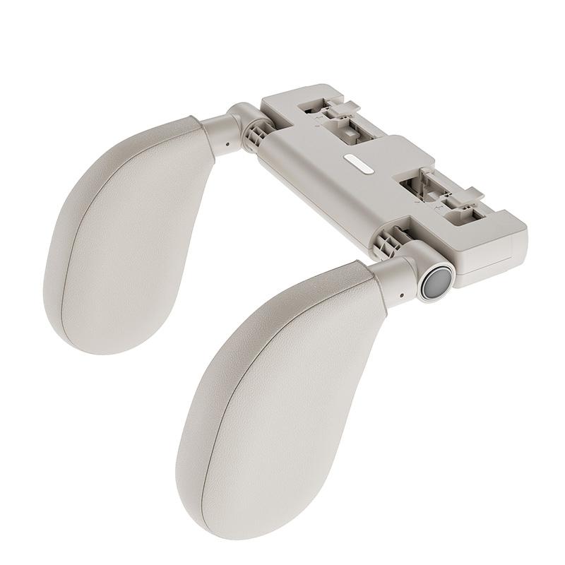 

Universal 360° Adjustable Auto Cervical Pillow with Memory Foam & Side Pads Ergonomic One-Click Sleep Headrest for BMW Benz Car серый