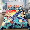 Japanese Style Scenery Art Bedding Set Single Twin Full Queen King Size Bed Set Adult Kid Bedroom 3D Print Bedding Gift