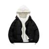 Fake Two-piece Cotton-padded Jacket Men's Winter Trend Hooded Cotton-padded Jacket Loose Couple Lamb Wool Cotton-padded Jacket