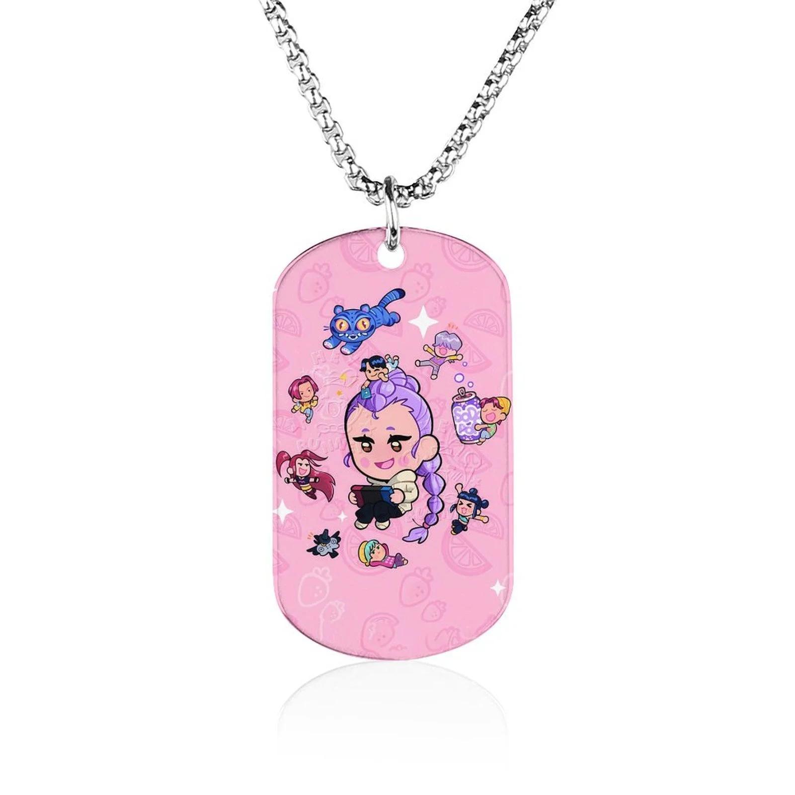 

Ожерелье-подвеска из нержавеющей стали с металлической печатью, периферия мультфильма