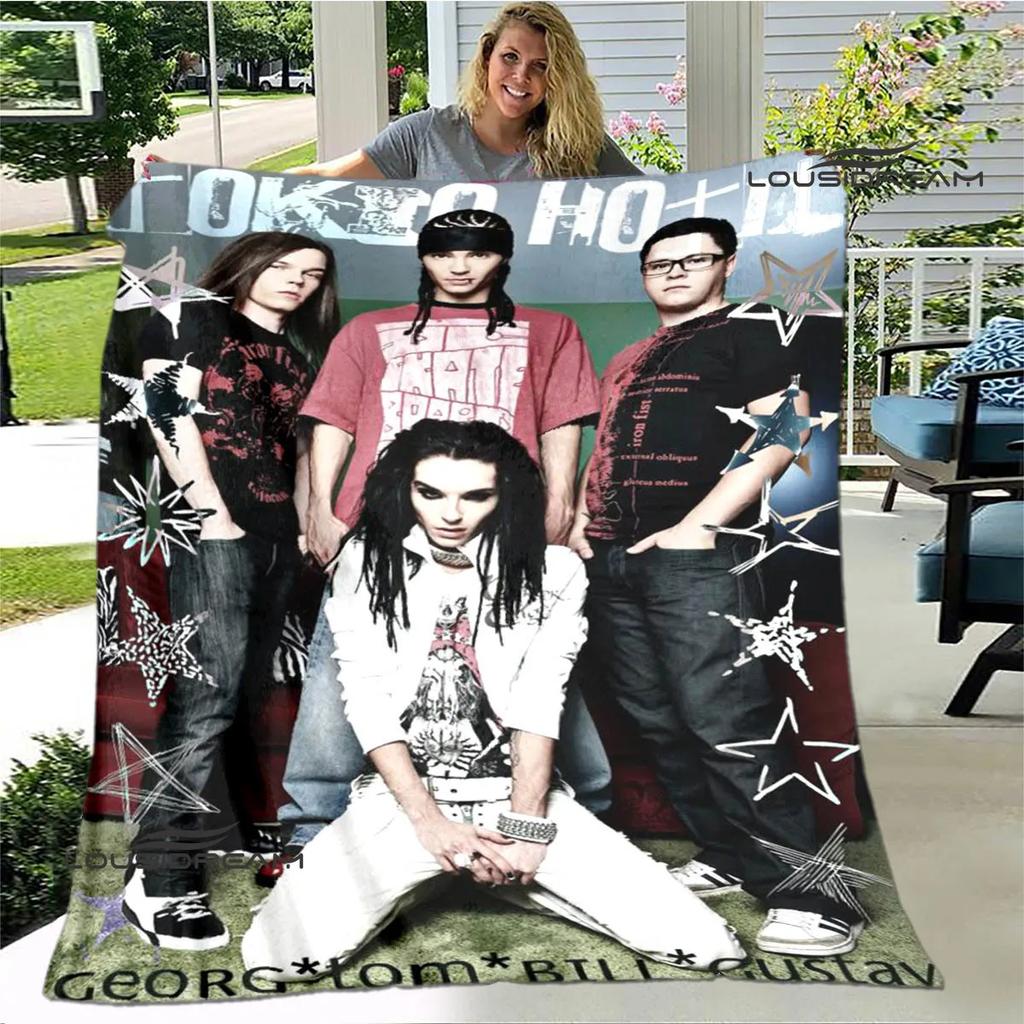 Dětská přikrývka s potiskem kapely Tokio Hotel Dětská Hřejivá přikrývka Flanel Měkká útulná deka Rozkládací pohovka Deka Cestovní deka Dárek k narozeninám