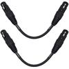CESS-271 Female 5-pin XLR to Female 5-pin XLR Gender Changer Coupler, 6-inch, DMX Cable, Pack of 2
