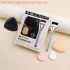 Triangle Black Makeup Puff 7Pcs/Set Flat-head Foundation Brush Cleaner Mini Finger Sponge Concealer Air Cushion Tool