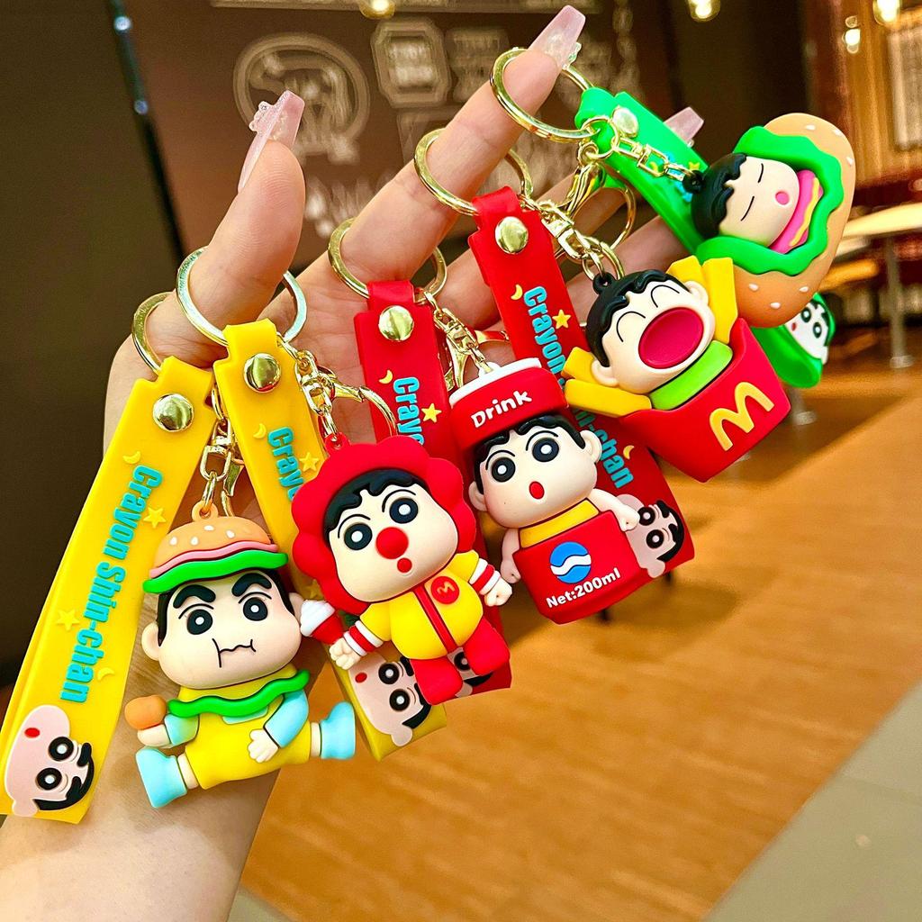 Bedårande Gris & Panda Stapelleksak Hängsmycke Nyckelring - Sött Par Bilväska Tillbehör, Perfekt Liten Gåva