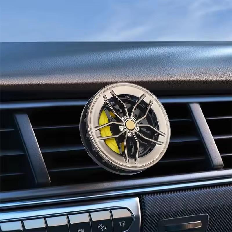 Rotatable Car Air Freshener Clip Auto Wheel Hub & Air Vent Fragrance Tire Fragrance Clips Decorative Car Accessories A
