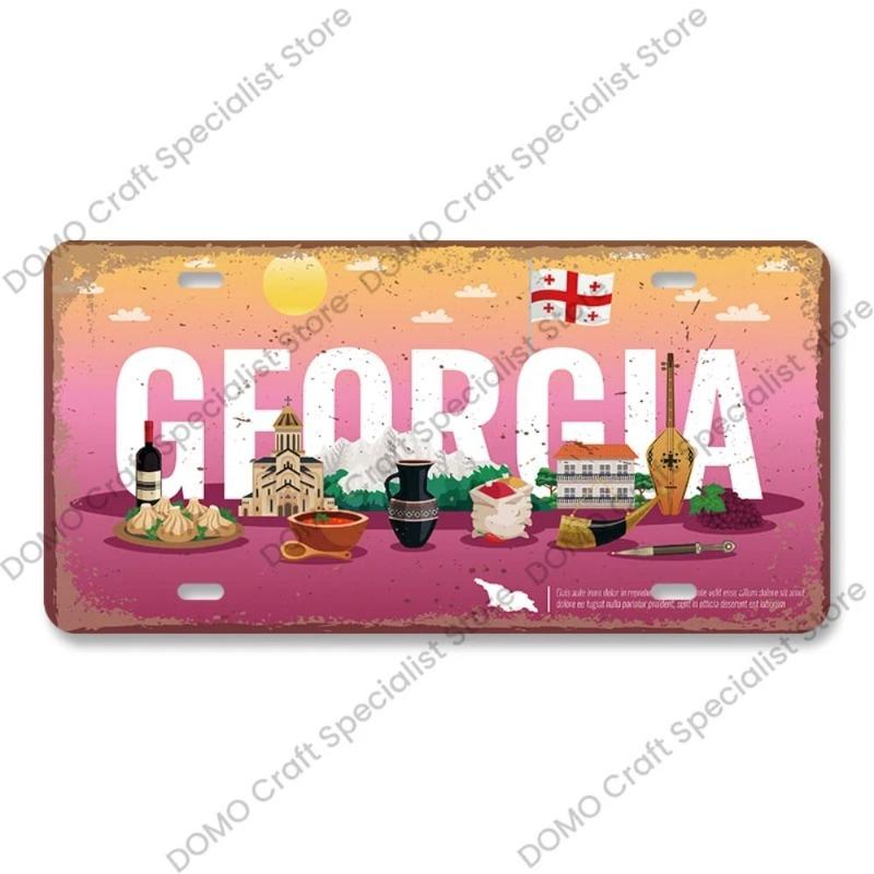 Motorcycle Souvenir License Plate, Metal Auto Wall Decor 15x30cm