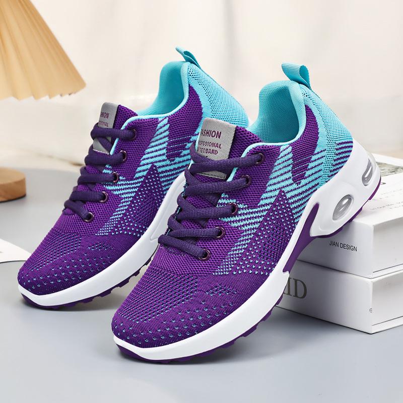 Women's Air Cushion Lace-up Running Shoes - Spring Arrival, Plus Size, Soft Sole, Breathable, Casual Sports Footwear