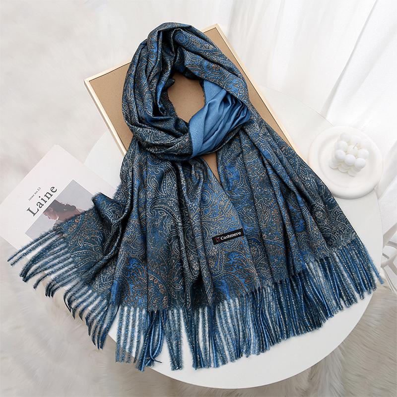 New Ladies Winter Scarf Paisley Printed Cashmere Shawl Scarf Headscarf Shawl and Scarf Women's Echarpe Scarf Luxury Brand