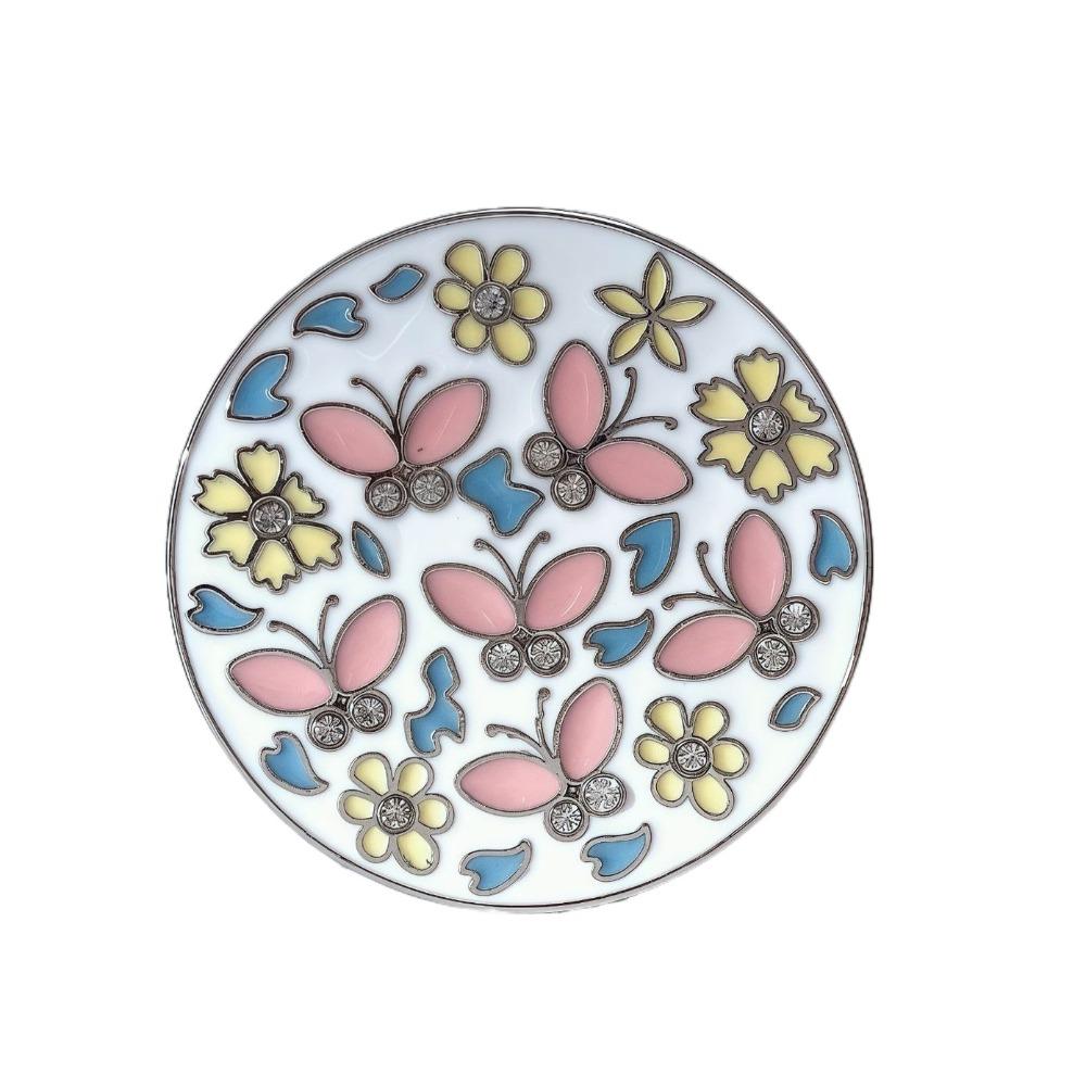 Gancho Redondo Duradero para Bolso para Mujeres Flores Plegable Soporte para Cartera Portátil Bonito Colgador de Bolsos para Mesa