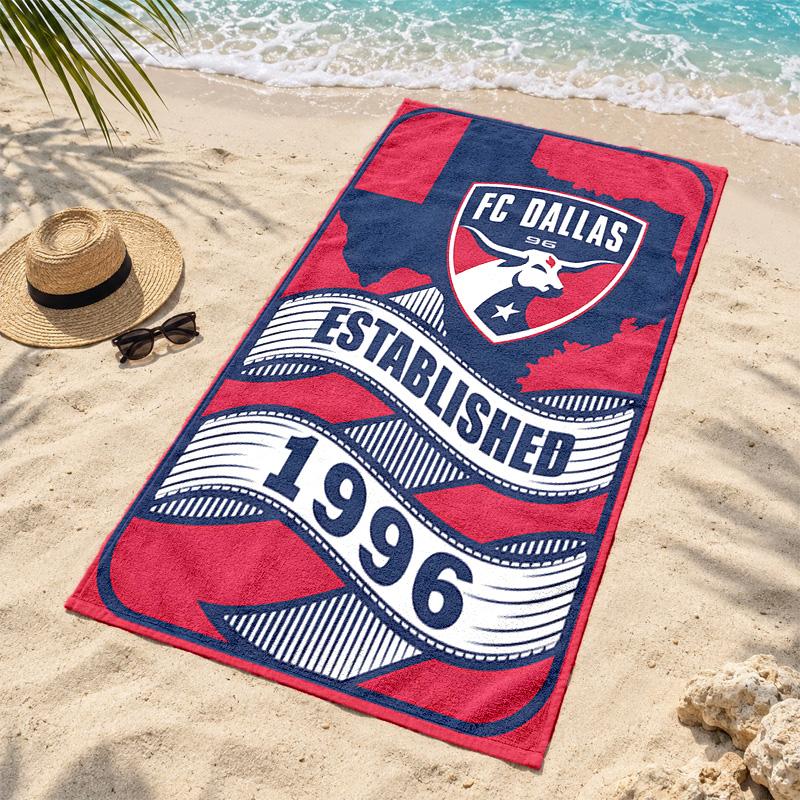 FC Dallas Microfiber Beach Towel Quick Dry Sand Free Lightweight Beach Towels for Travel Swimming Camping