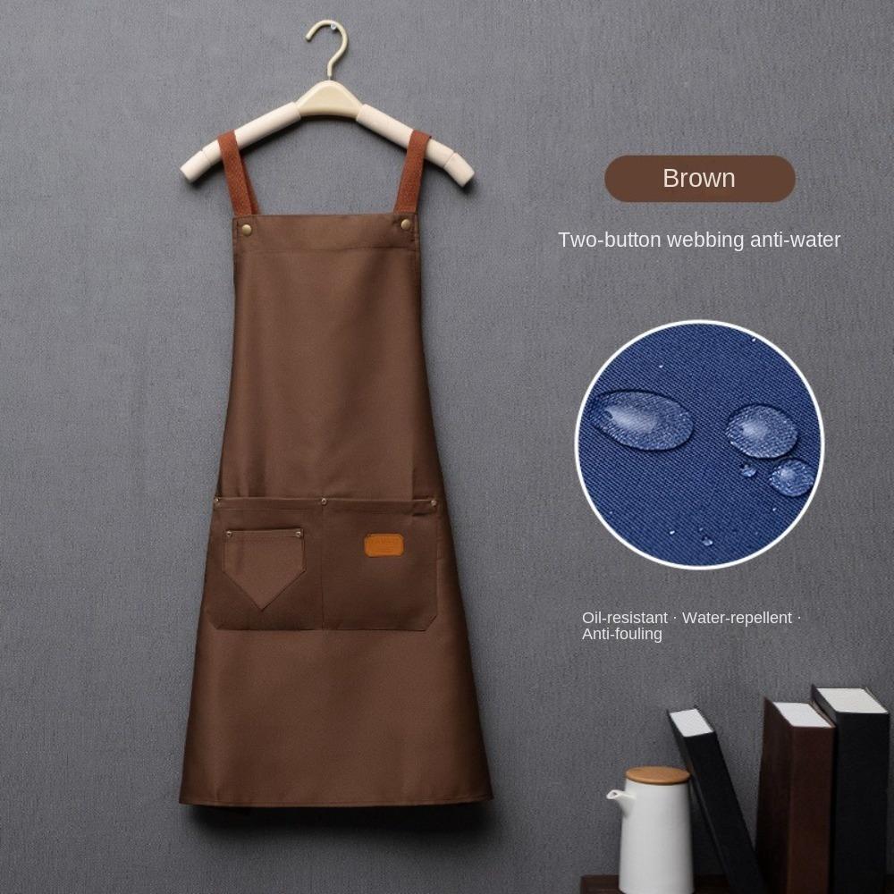 

Маслостойкие кухонные фартуки Водонепроницаемая одежда для кейтеринга Новые рабочие фартуки шеф-повара Для женщин и мужчин кофейный