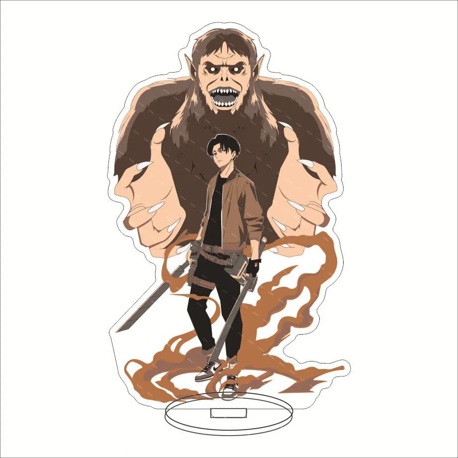 Anime Attack On Titan Acrylic Decorative Crafts Toy 15cm Mikasa ARMIN EREN Collectible Figures Desktop Home Decoration