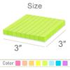 Lined Sticky Notes 3x3 in Bright Ruled Stickies Colorful Super Sticking Power Memo Pads, 82 Sheets/pad, 8 Pads/Pack