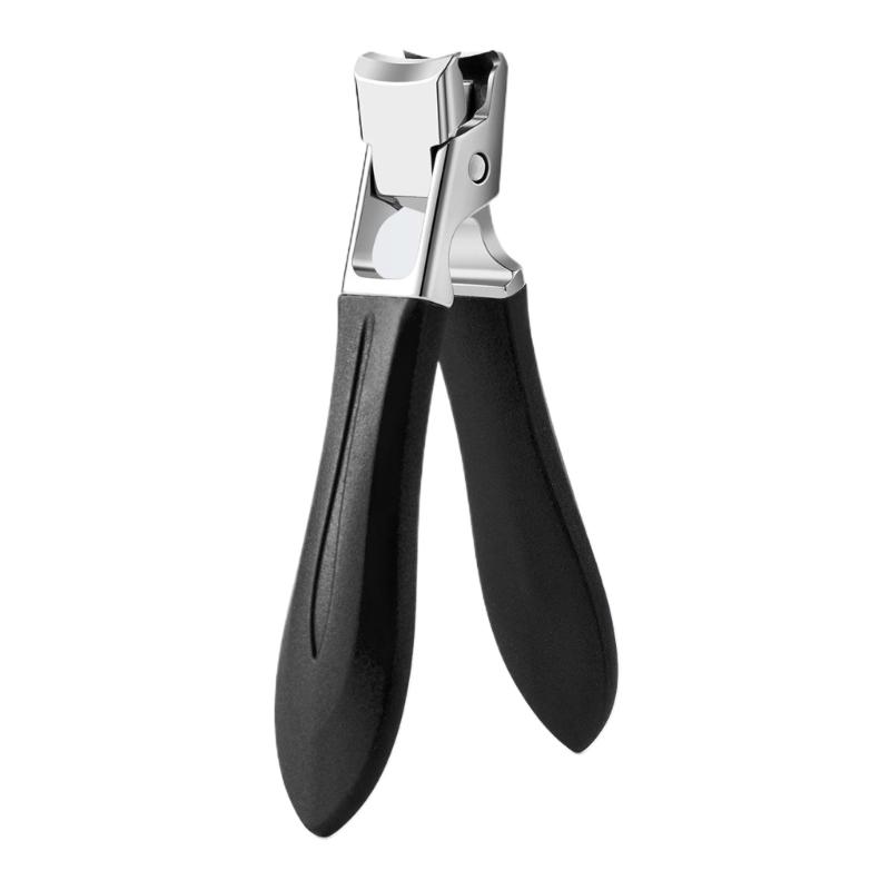 Nail Cutter Wide Jaw Opening Toe Nail Clippers Anti Splash Nail Clippers Trimmer Fingernail Clippers for Elderly чёрный
