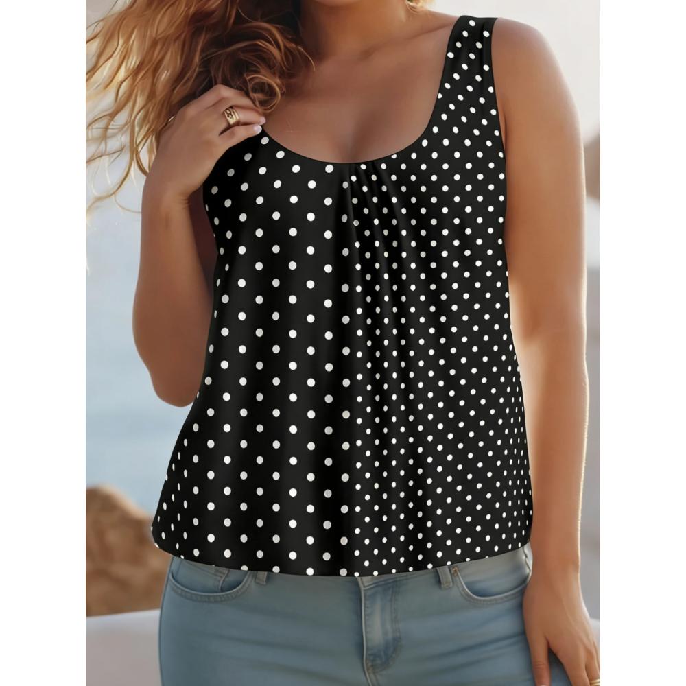 Summer Women's Large Size 3D Colorful Printing Vest Loose Fashionable Comfortable Soft Breathable O Neck Sleeveless Vest