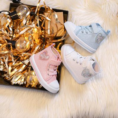 Fashion Women Sneakers Princess Sequin Girl Shoes High Versatile Child Sneaker Soft Sole Comfort Casual Shoes Simpl Canvas Shoe