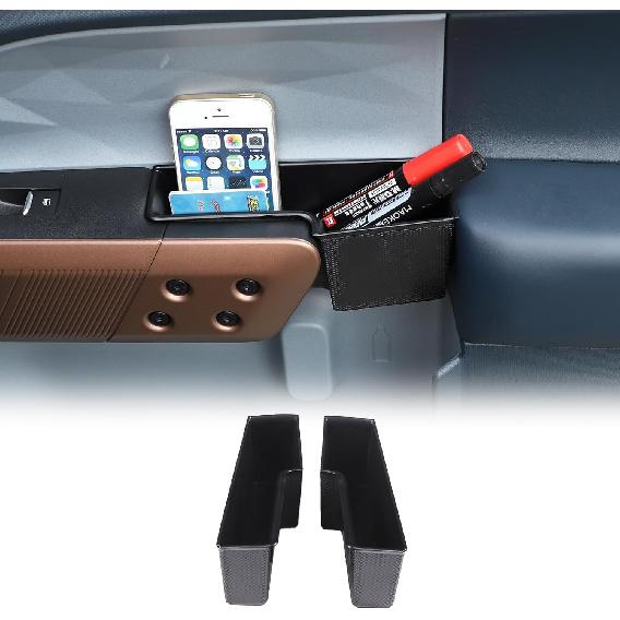 Daeiclru Car Door Side Storage Box Compatible with Ford Maverick 2022 2023, Front and Rear Door Side Armrest Phone Pocket Organizer Insert Glove