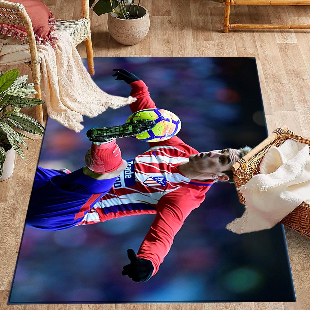 Atletico Madrid Player Floor Rug Office Rug Perfect for Outdoor Game Room Kitchen Bedrooms Anti-slip Rug Anime Office Decor Perfect Gift for Women/Men