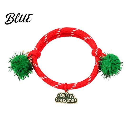 Cute Snowman Wrist Decor Christmas Bracelets Red Green String Bracelet Adjustable Rope Bracelet with Bag Charm Lanyard And Tinsel Pom Poms Holiday