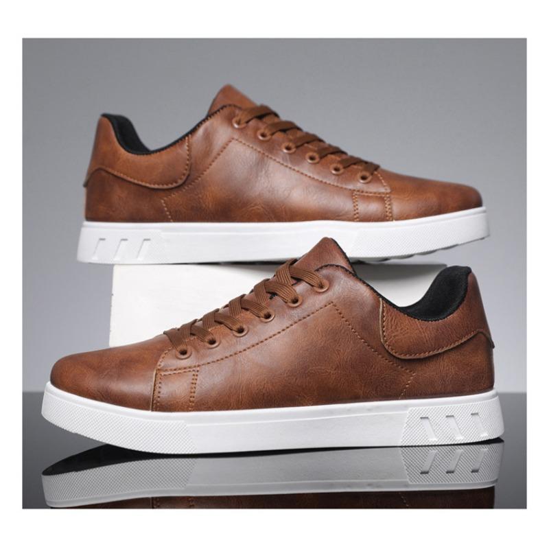 Large Size Men Fashion Versatile Casual Soft Sole Low Top White Sneakers
