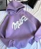 Hooded Slim Long-sleeved Printed Sweatshirt