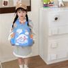 Kindergarten Primary School Students Schoolbag Cute Fun Cartoon Foreign Style Contrasting Color Children'S Backpack Anti-Lost Children'S Bag